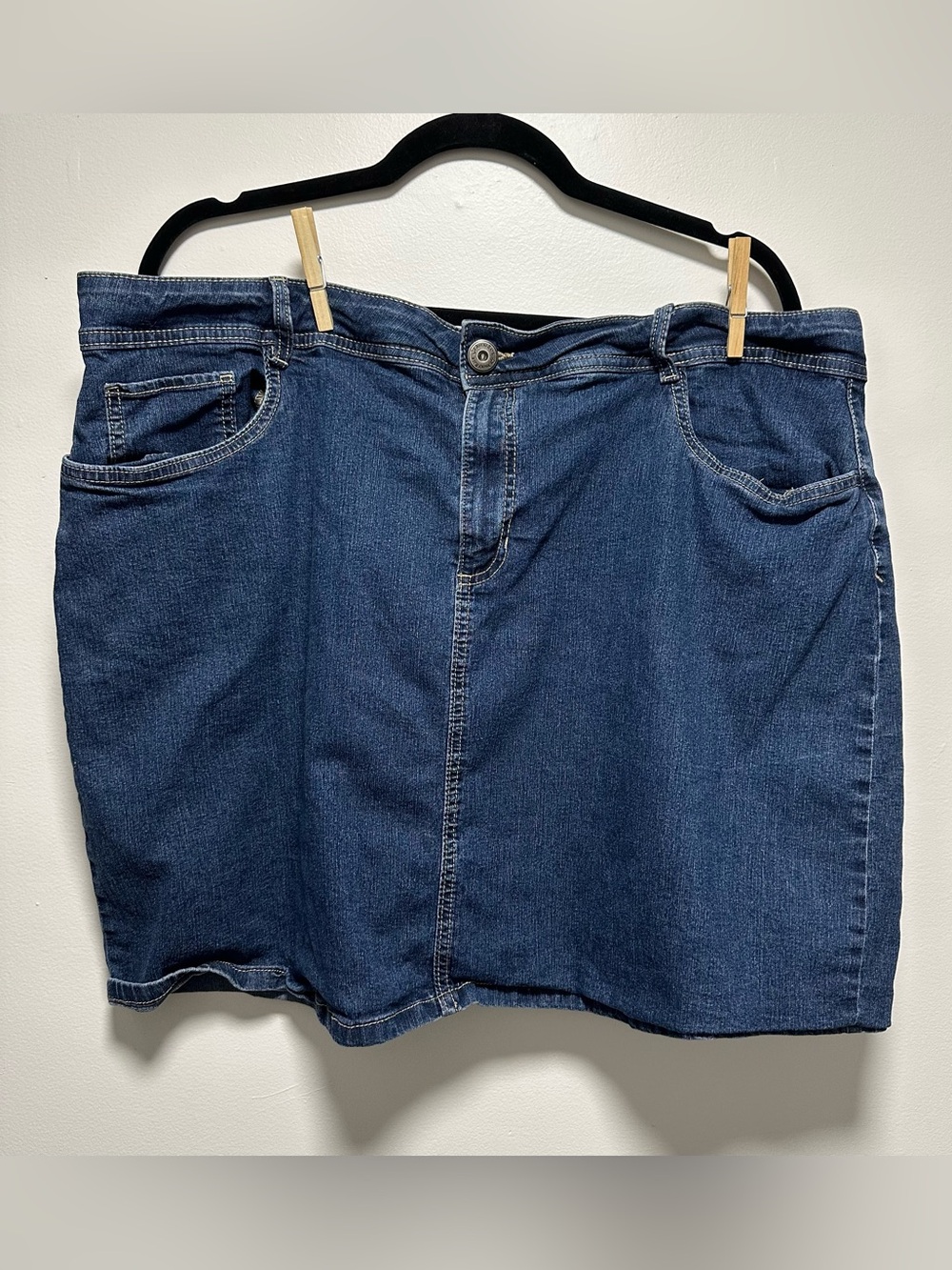 St John’s Bay Navy Blue Plus Size Denim Skort